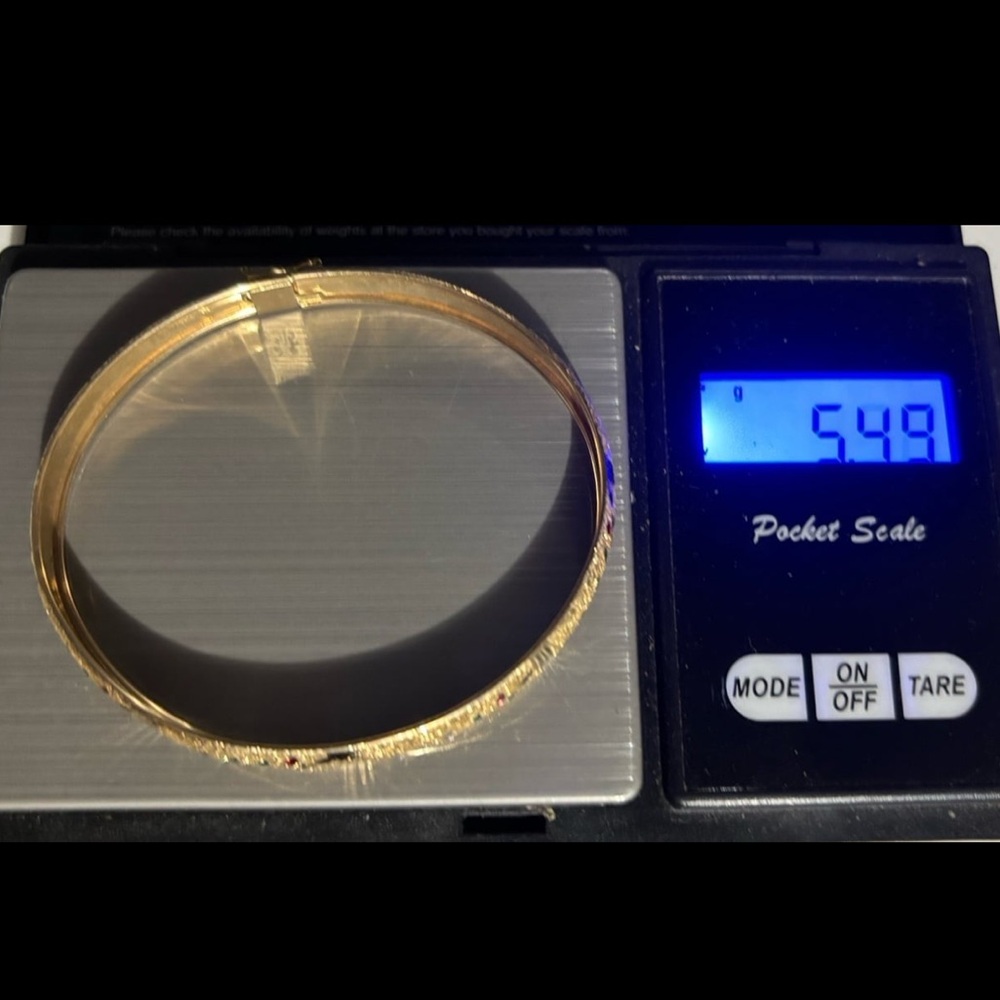 14k gold bracelet with enamel accents - Picture 5 of 5